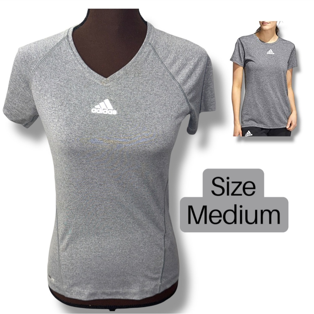 Women T-Shirt, Addis, V-Neck Top, Running,Yoga, Reflective Logo, Sz M, ClimaLite